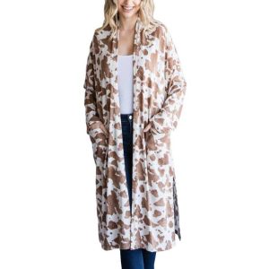 Exclusive Design Jodifl Cow Long Cardigan