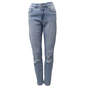 Fashionable One 5 One Women's Destruct Fray Denim