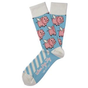 Southeast Marketing Opening Sales Two Left Feet Women's When Pigs Fly Socks